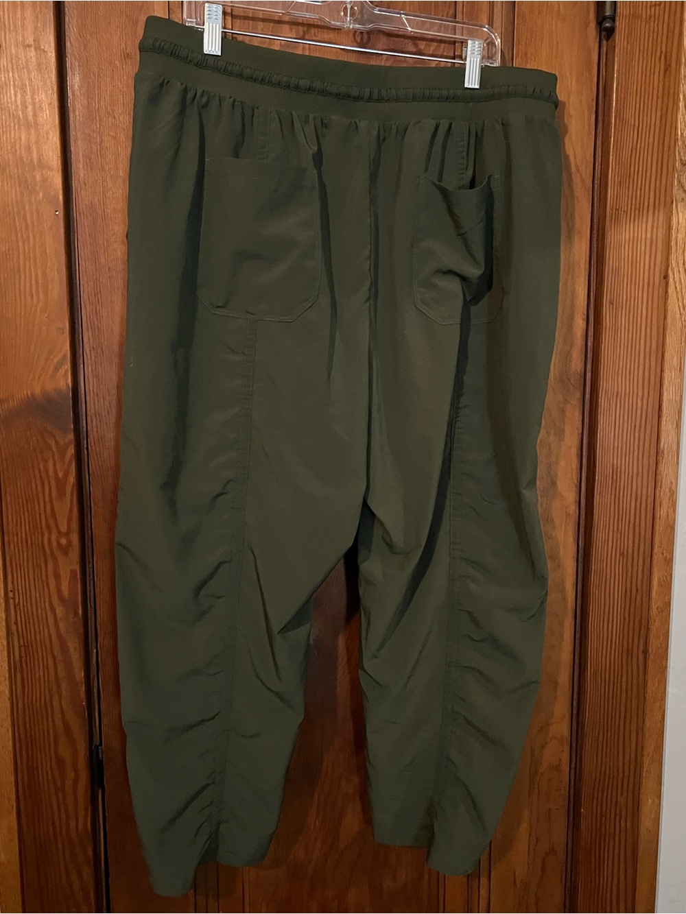 Women’s Olive Green Drawstring Sleek Activewear Pants - Picture 3 of 4